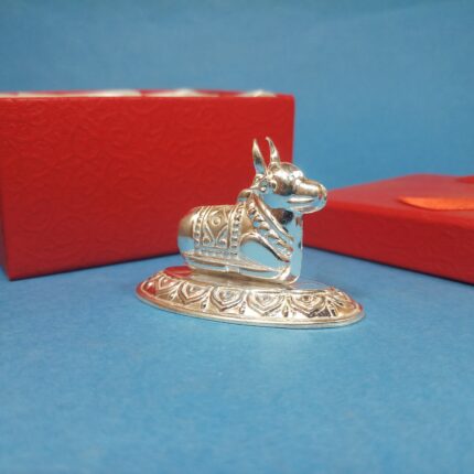 Silver Nandi for Pooja – Symbol of Devotion & Prosperity