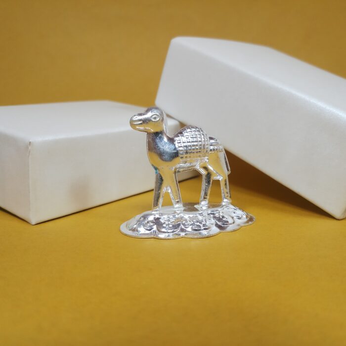 Elegant Silver Camel for Pooja – Symbol of Longevity & Good Luck