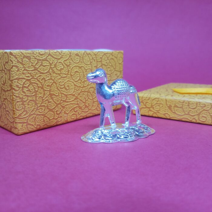 Elegant Silver Camel for Pooja – Symbol of Longevity & Good Luck