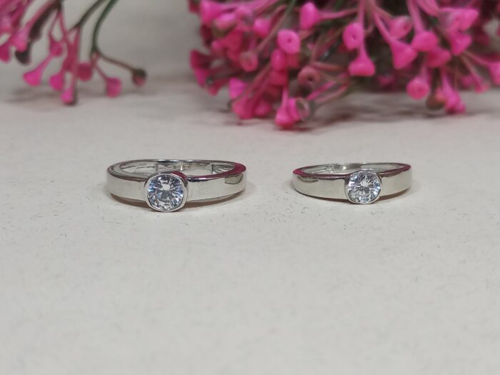 Matching Silver Couple Rings – Celebrate Your Love