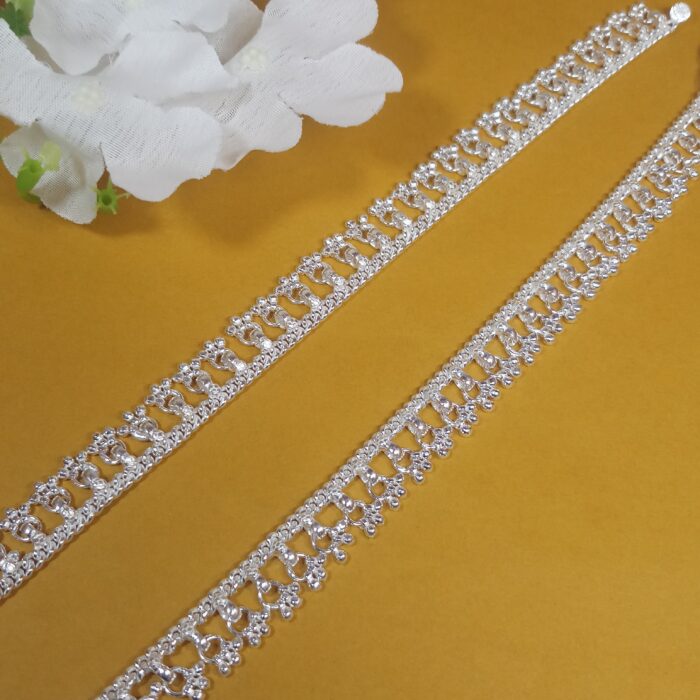 Exquisite Pure Silver Payal – Timeless Elegance for Your Ankles