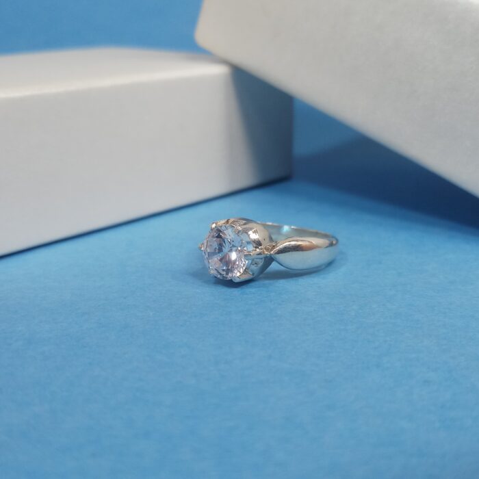Handmade Silver Solitaire Ring – Simple Yet Elegant