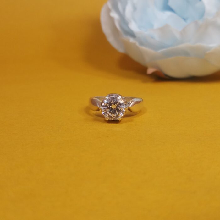Handmade Silver Solitaire Ring – Simple Yet Elegant