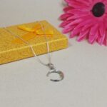 Handmade Silver Half Moon Pendant – Celestial Elegance