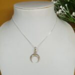 Handmade Silver Half Moon Pendant – Celestial Charm