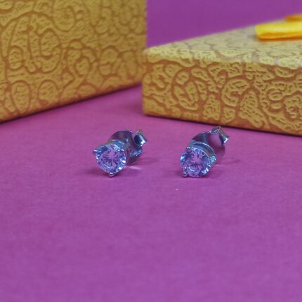 Sleek & Durable Gents Round Solitaire Studs for Everyday Wear