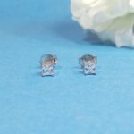 Classic Men's Square Solitaire Stud Earrings – Premium Finish