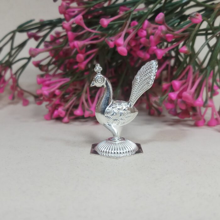Elegant Silver Peacock for Pooja & Home Décor