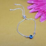 Minimalist Silver Evil Eye Bracelet – Timeless Protection