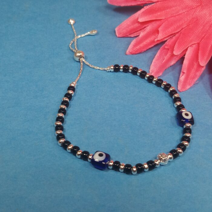 Silver Evil Eye Ladies Bracelet – Protection & Elegance