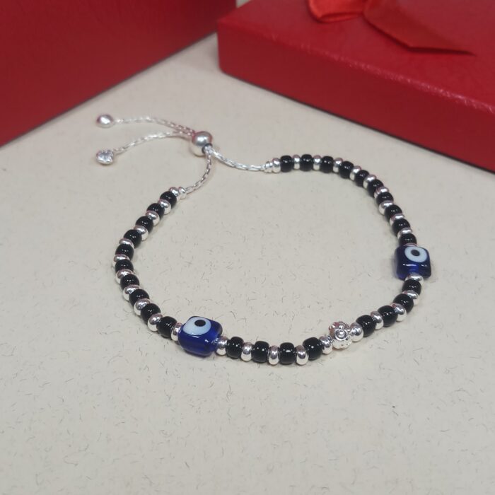 Silver Evil Eye Ladies Bracelet – Protection & Elegance