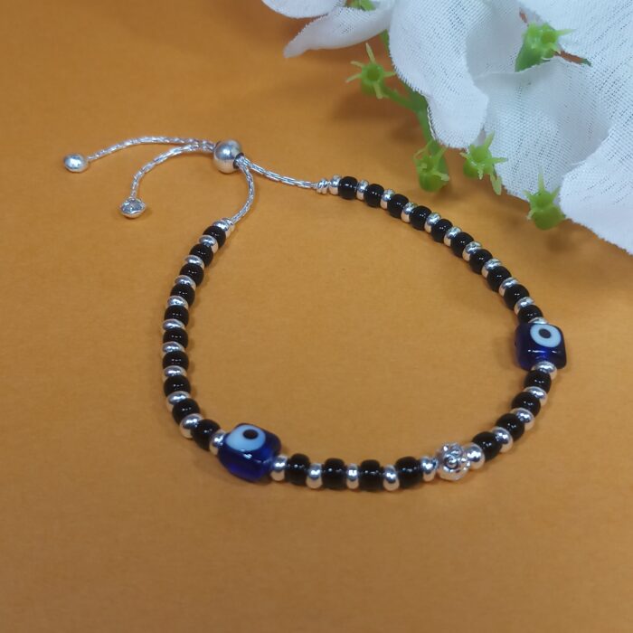 Silver Evil Eye Ladies Bracelet – Protection & Elegance