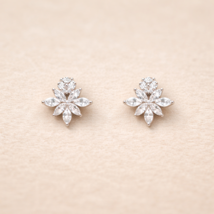 Flower 925 Silver Earring Tops – Shine Every Day