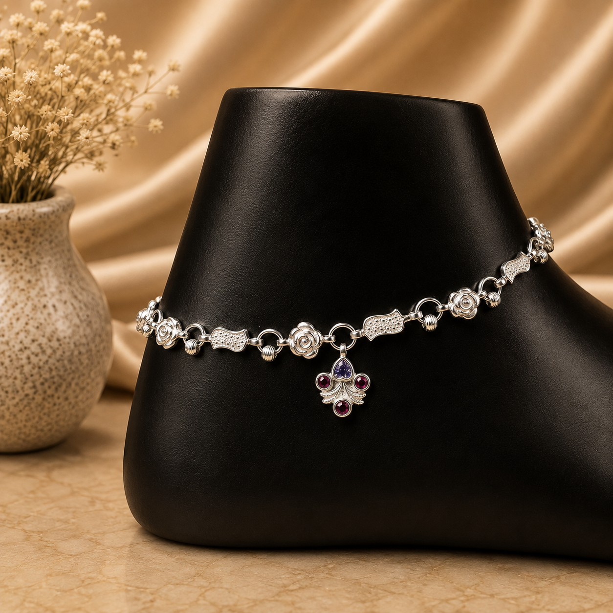 ChatGPT Image Aug 25, 2026, 04_24_53 PM Graceful Pure Silver Payal – Elegance for Your Feet
