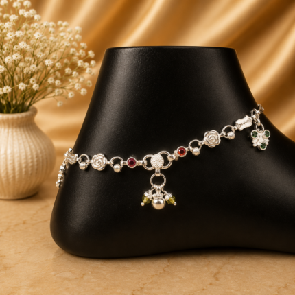 Graceful Pure Silver Payal – Elegance for Your Feet