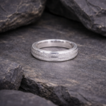 edit the silver ring with light brown background mirror effect