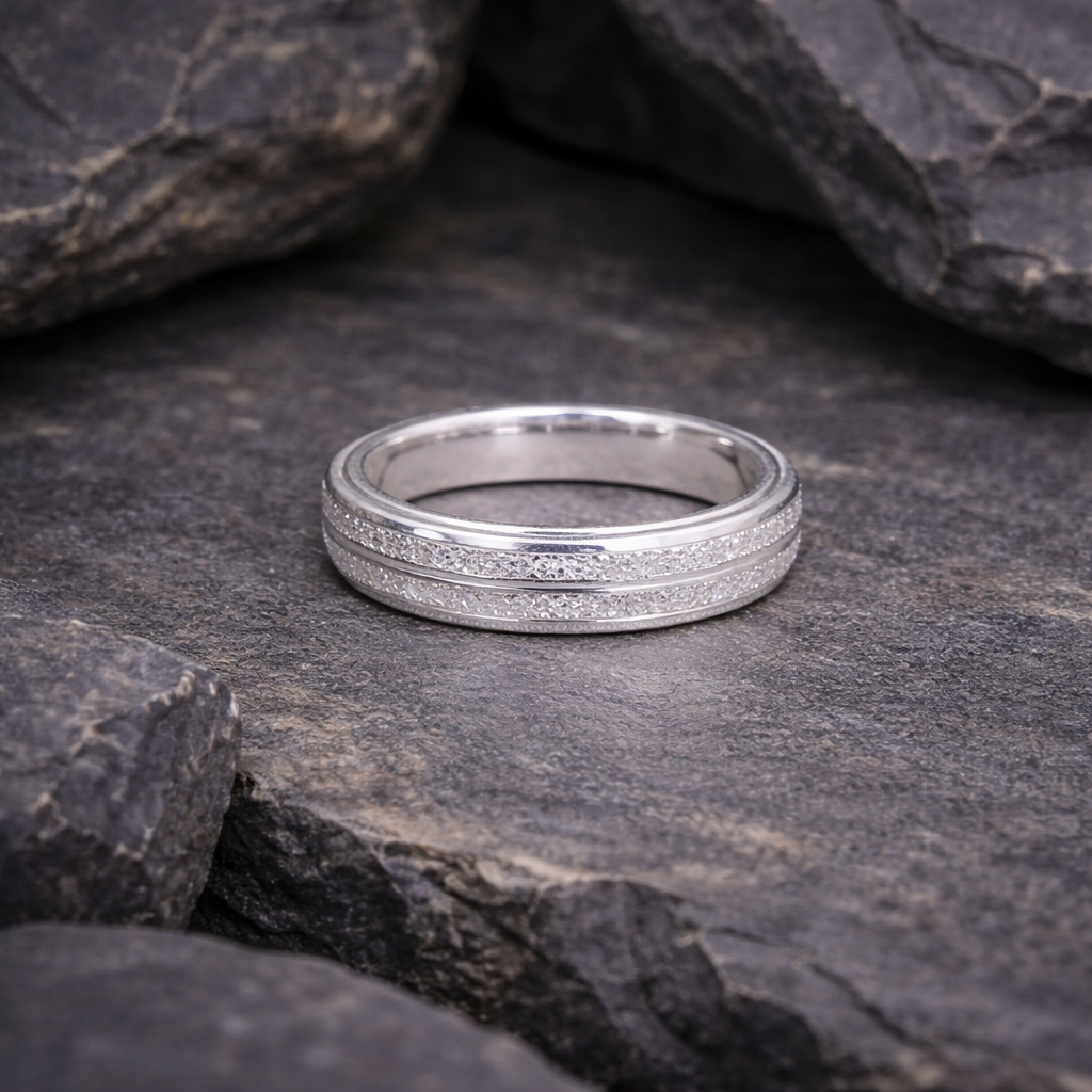 ChatGPT Image Feb 16, 2026, 02_45_53 PM edit the silver ring with light brown background mirror effect