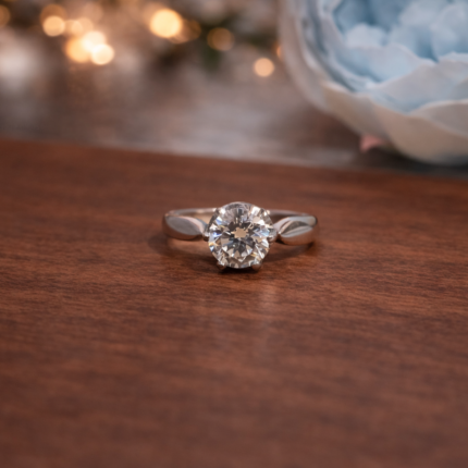 Handmade Silver Solitaire Ring – Simple Yet Elegant