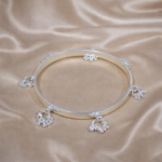 Stylish Silver 925 Kada with Ghungroo for Girls – A Precious Gift( ON ORDER)