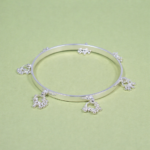 Stylish Silver 925 Kada with Ghungroo for Girls – A Precious Gift( ON ORDER)