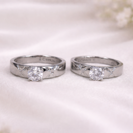 925 Sterling Silver Couple Ring Set – Symbol of Eternal Love