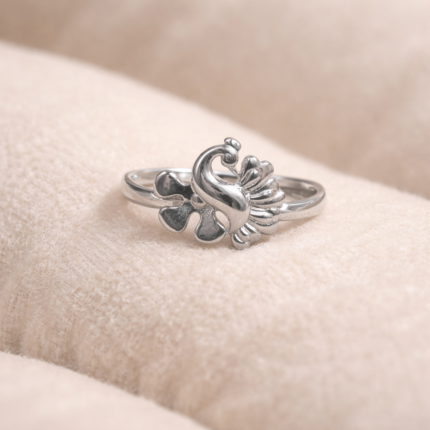 Classic Ladies' 925 Silver Peacock Ring – Perfect for Every Occasion