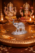 Pure Silver Elephant for Pooja – Symbol of Strength & Prosperity
