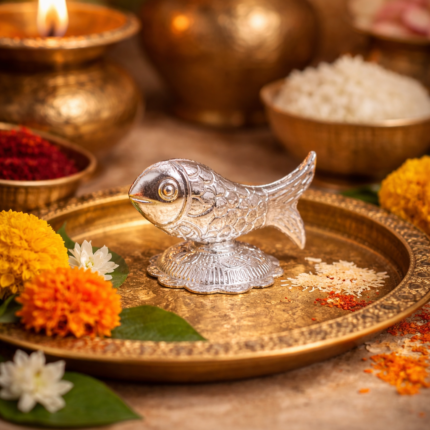 Silver Fish for Pooja – Symbol of Prosperity & Good Luck