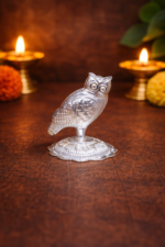 Pure Silver Owl for Pooja – Symbol of Wisdom & Prosperity