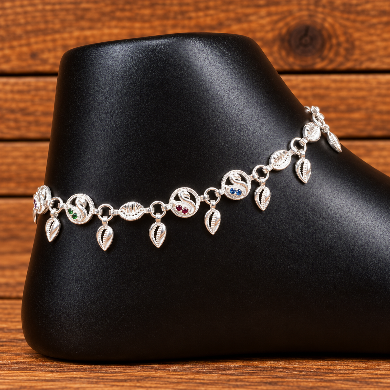 Image Sep 4, 2026, 11_34_43 AM Traditional & Stylish Pure Silver Shell Paayal for Women