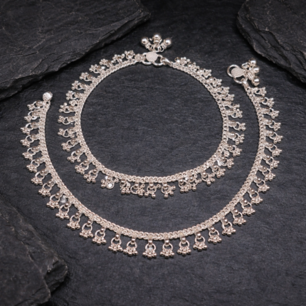 Exquisite Pure Silver Payal – Timeless Elegance for Your Ankles