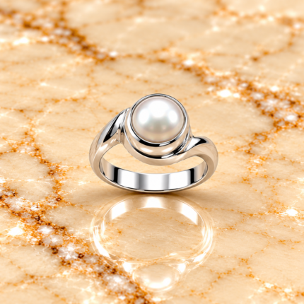 Elegant Handmade Silver Pearl Ring – Timeless Beauty(on order)