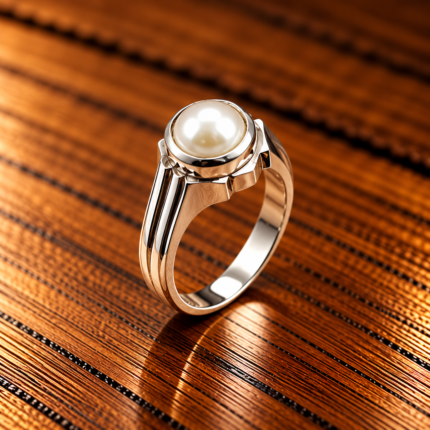 Handmade Sterling Silver Pearl Ring – Timeless Elegance(on order)