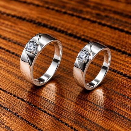 Elegant Silver Couple Rings – Perfect for Lovebirds