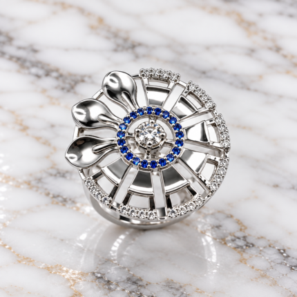 Elegant 925 Sterling Silver Ladies Ring