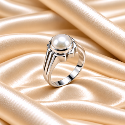 Handmade Sterling Silver Pearl Ring – Timeless Elegance(on order)
