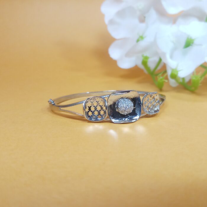 Premium 925 Sterling Silver Ladies Kada - Elegant & Timeless Design