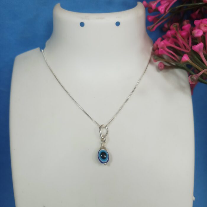 Handmade Pure Silver Evil Eye Pendant Charm