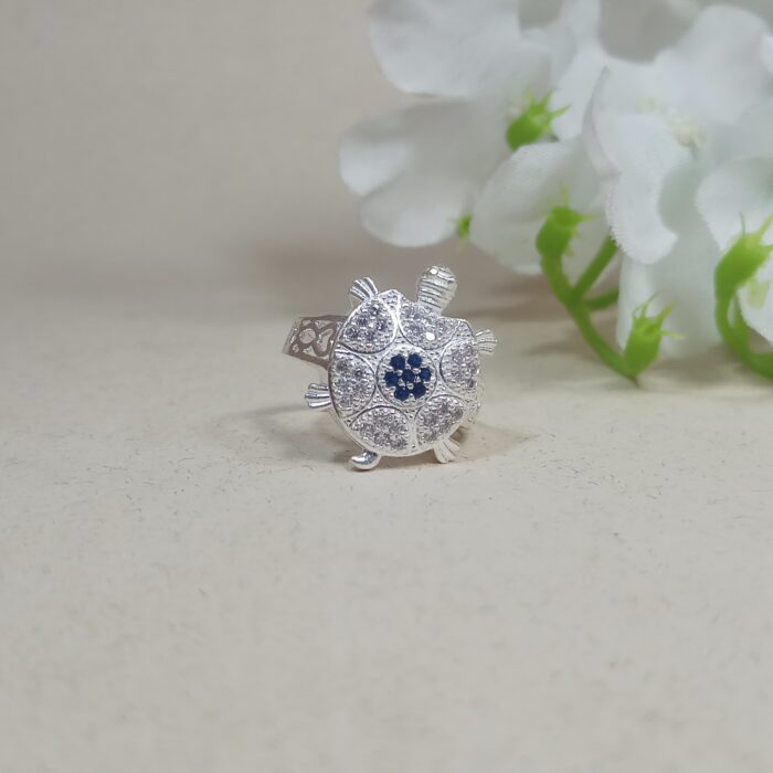 Pure Silver Tortoise Ring – A Symbol of Longevity & Prosperity