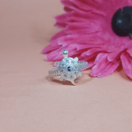 Pure Silver Tortoise Ring – A Symbol of Longevity & Prosperity