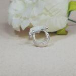 Bold Brilliance: Pure Silver Men's Earring (single piece)
