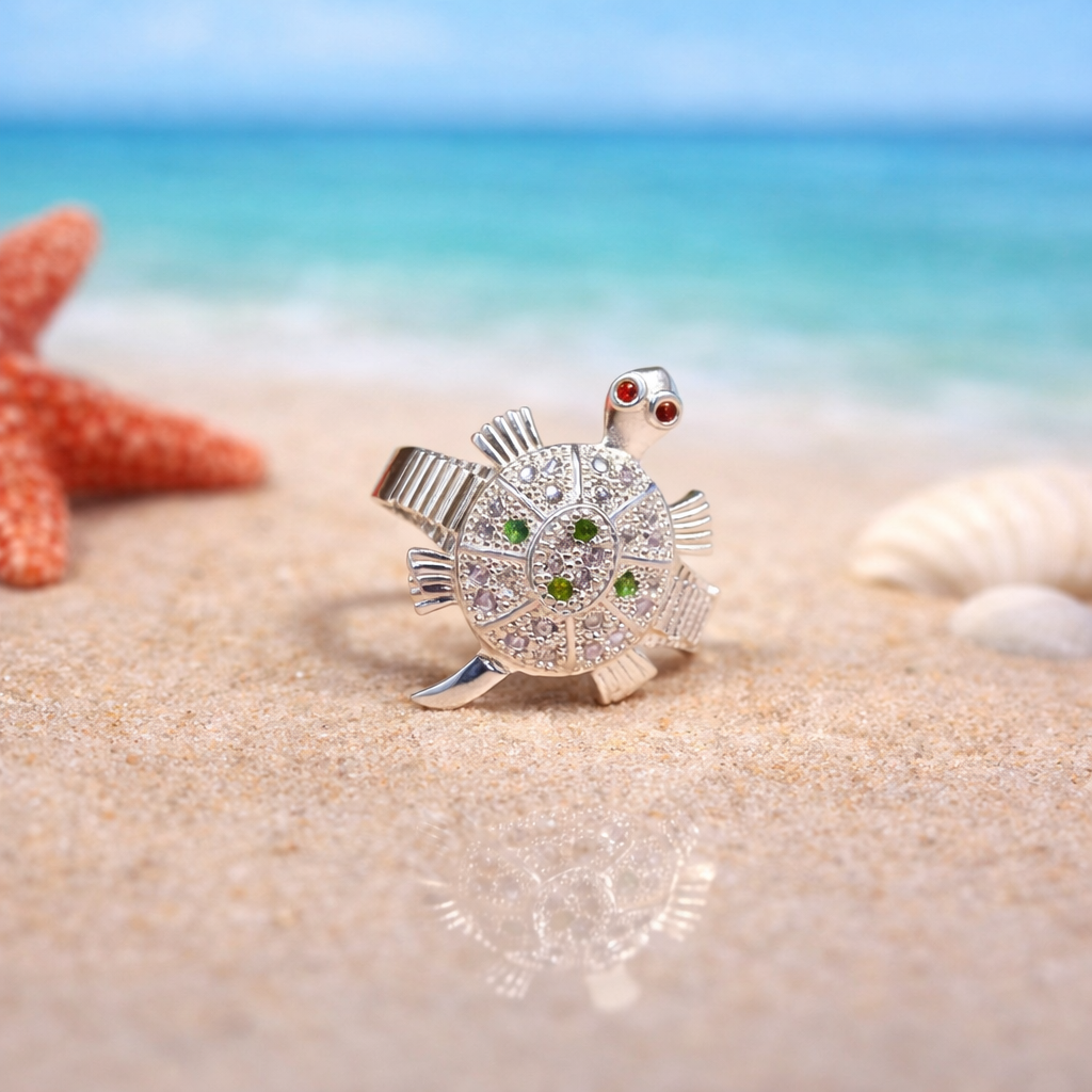 ChatGPT Image Feb 10, 2026, 02_52_25 PM Pure Silver Tortoise Ring – A Symbol of Strength & Prosperity