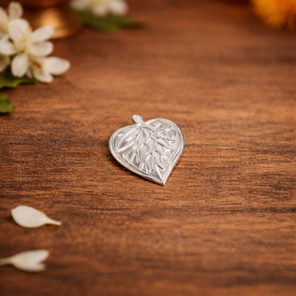 Pure Silver Pipal Patta for Pooja and Rituals