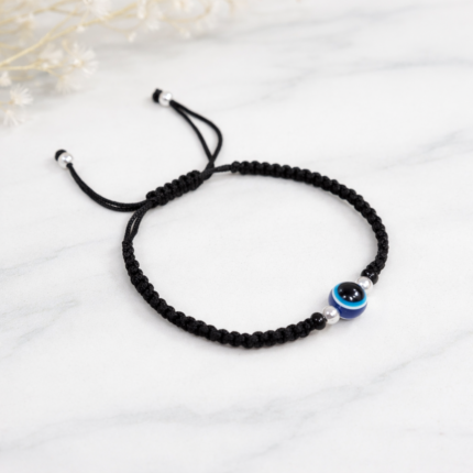 Pure Silver Evil Eye Dhaga Bracelet – Symbol of Protection & Elegance