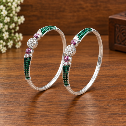 Pure Silver Women's Kada – Graceful Elegance with Timeless Charm