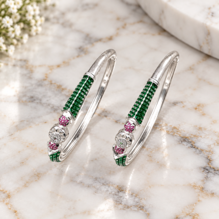 Pure Silver Women's Kada – Graceful Elegance with Timeless Charm