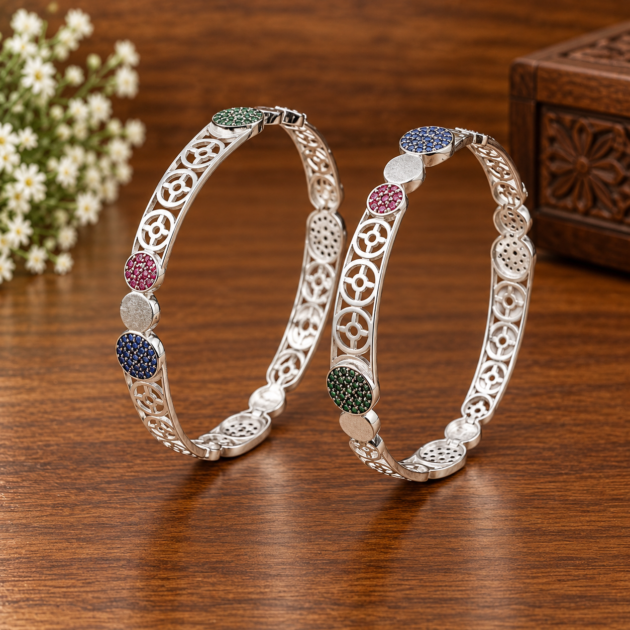 ChatGPT Image Sep 15, 2026, 06_21_24 PM Pure Silver Women's Kada – A Touch of Grace and Elegance