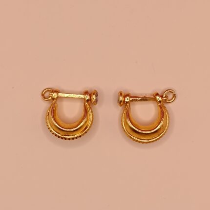Bold Brilliance: Pure Silver Men's Golden Earring