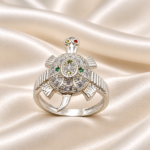 Pure Silver Tortoise Ring – Symbol of Strength & Good Fortune