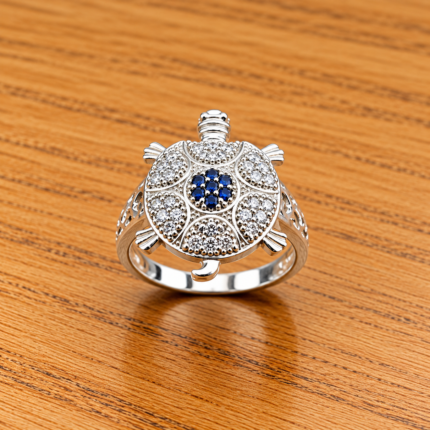 Pure Silver Tortoise Ring – A Symbol of Longevity & Prosperity
